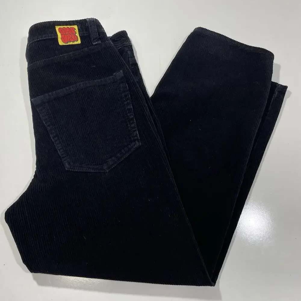 Empyre Relaxed Fit Corduroy Pants Mens 30 Black Baggy Skate Skater Y2K Cords